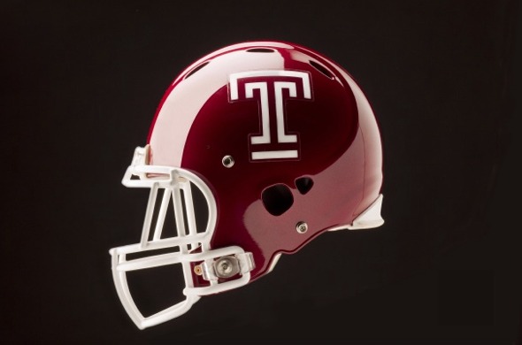 Temple sales football helmet