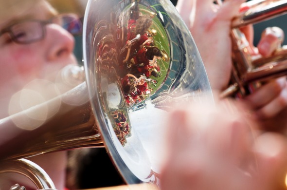 UniversityPhotography:CollegiateBandCherryNWhiteGame